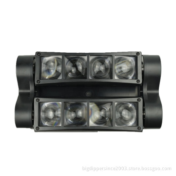 china factory mini led 8x3w rgbw spider moving head beam light LM30A for stage decoration BigDipper for bar disco party lighting